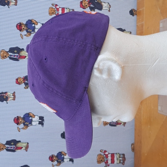 Nike Clemson Tigers center swoosh raised lettering purple & orange fitted hat - Picture 3 of 9